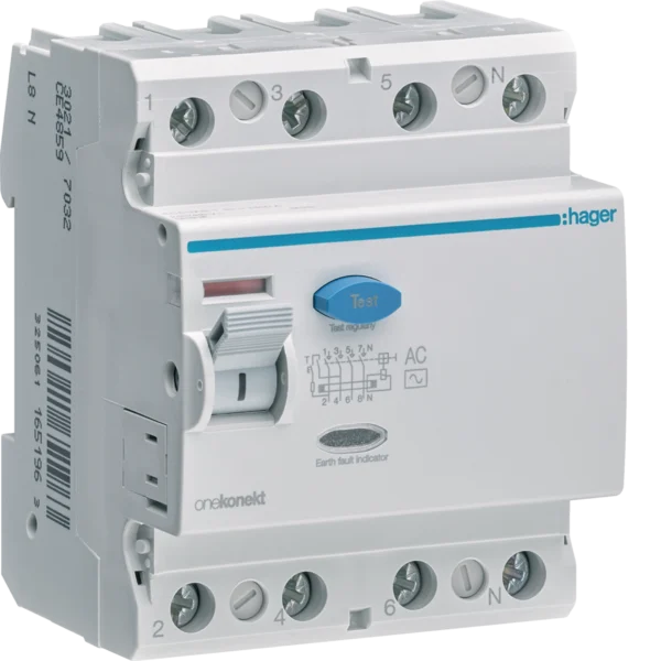 CE481Z RCCB 4P AC Class 100mA – 80A / 100A (CE481Z & CE485Z)