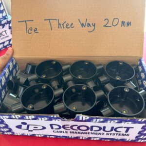 Decoduct Tee Three Way Circular Junction Box – Black 2 Decoduct Tee Three Way Circular Junction Box – Black