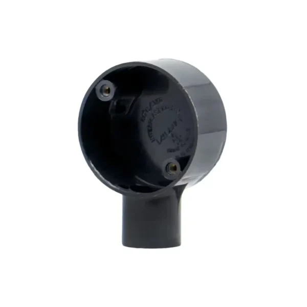 Decoduct Terminal One Way Circular Junction Box – Black