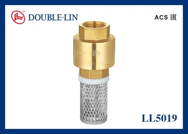 Double Lin 16 Bar Brass Foot Valve (LL5019) – 1/2" to 4"