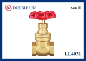 Double Lin Brass Gate Valve with Cast Iron Handle (LL4031)