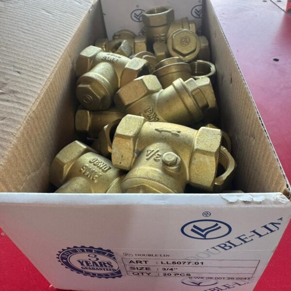 Double Lin Brass Swing Check Valve with Rubber Sealing (LL5077)