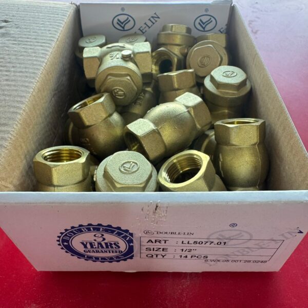 Double Lin Brass Swing Check Valve with Rubber Sealing (LL5077)