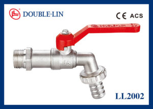 Double Lin Stainless Steel Outlet Brass Bibcock (LL2002) – 16 Bar