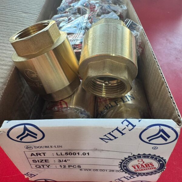 Double Lin Vertical Non-Return Valve (LL5001A) – Brass Spring Check Valve