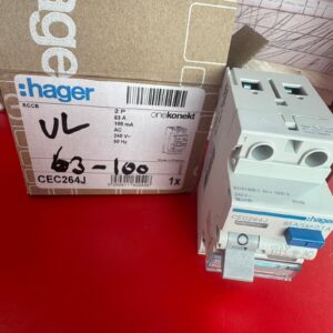 Hager RCCB 2P 25A–63A 100mA AC Class 2 Hager RCCB 2P 25A–63A 100mA AC Class