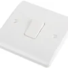 MK Electric Rocker Light Switch, 1 Gang 1 Way, 10A – K4870WHI 2 MK Electric Rocker Light Switch, 1 Gang 1 Way, 10A – K4870WHI
