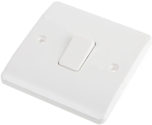MK Electric Rocker Light Switch, 1 Gang 1 Way, 10A – K4870WHI 2 MK Electric Rocker Light Switch, 1 Gang 1 Way, 10A – K4870WHI