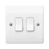 MK Logic Plus 2-Gang 2-Way Plate Switch – 10A / 20A (K4872 Series)