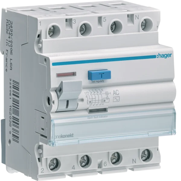 RCCB 4P AC Class 100mA – 25A 40A 63A (CEC Series) 2 RCCB 4P AC Class 100mA – 25A / 40A / 63A (CEC Series)