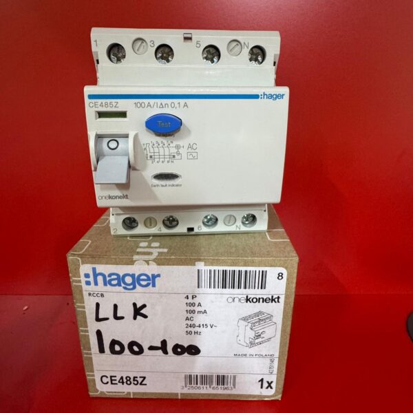 RCCB 4P AC Class 100mA – 80A 100A (CE481Z & CE485Z) 3 RCCB 4P AC Class 100mA – 80A / 100A (CE481Z & CE485Z)