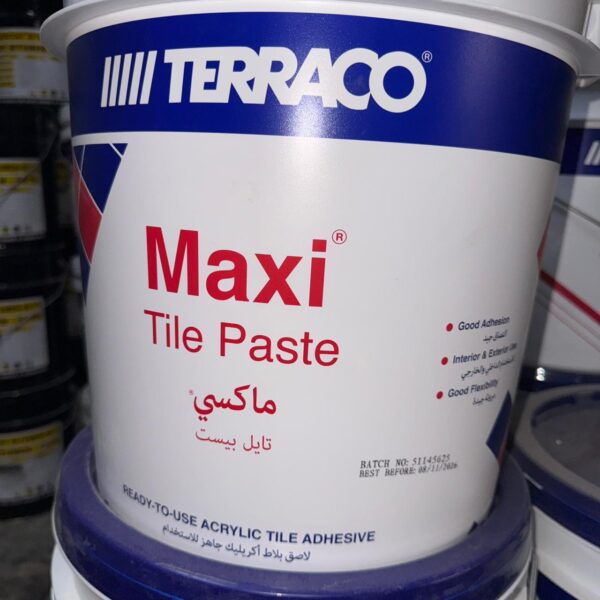 Terraco Maxi Tile Paste – Acrylic Ready-Mixed Tile Adhesive – 20kg 2 Terraco Maxi Tile Paste – Acrylic Ready-Mixed Tile Adhesive – 25kg
