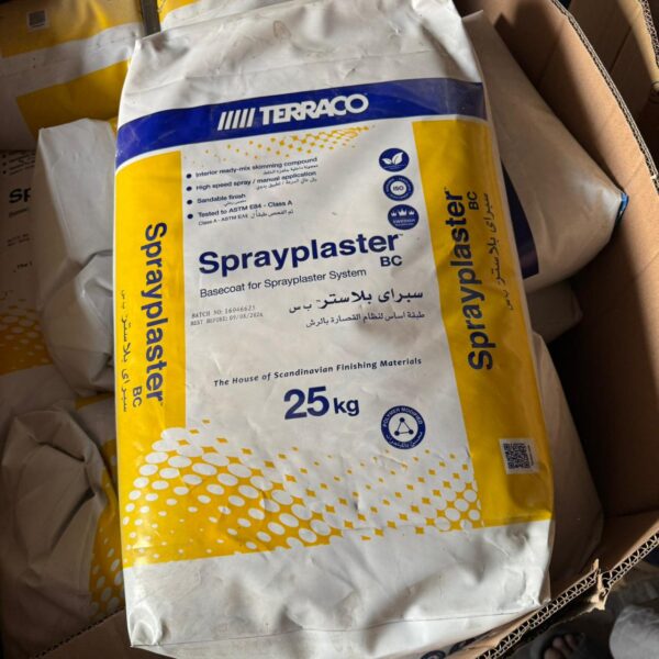 Terraco Sprayplaster BC 25kg – Base Coat Leveling Plaster (Interior)