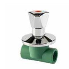 Wefatherm Stop Valve Concealed Assembly PP-R/Chrome Plated SDR 6 – Green