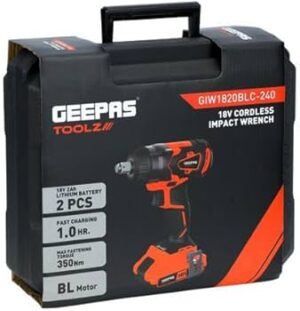 Geepas 18V Cordless Impact Wrench 350Nm - GIW1820BLC