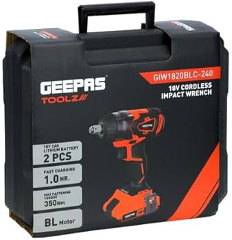 Geepas 18V Cordless Impact Wrench 350Nm - GIW1820BLC 2 Geepas 18V Cordless Impact Wrench 350Nm - GIW1820BLC