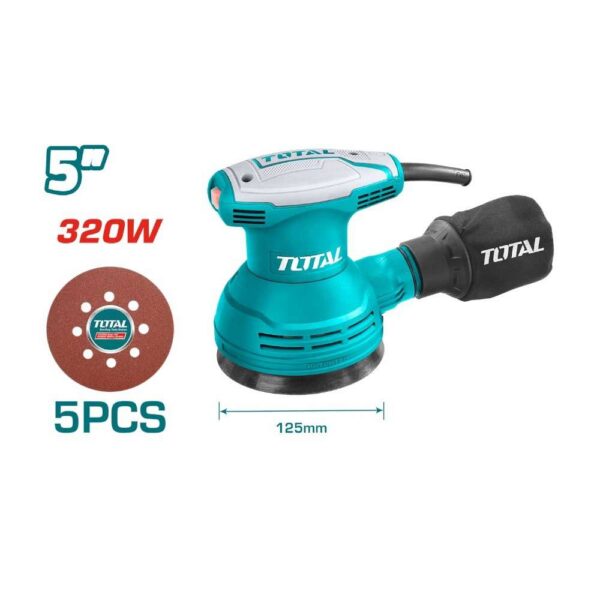Total 320W Rotary Sander 125mm - TF2031256 2 Total 320W Rotary Sander 125mm - TF2031256