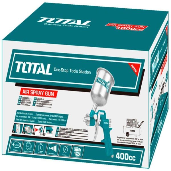 Total 400cc Top Bottle Spray Gun - TAT10401